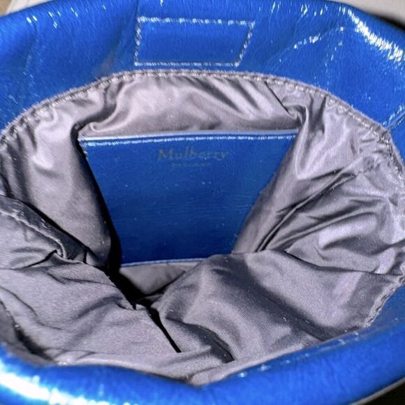 Mulberry Softie Phone Pouch Glossy Smooth Sapphire NWT - Picture 10 of 14